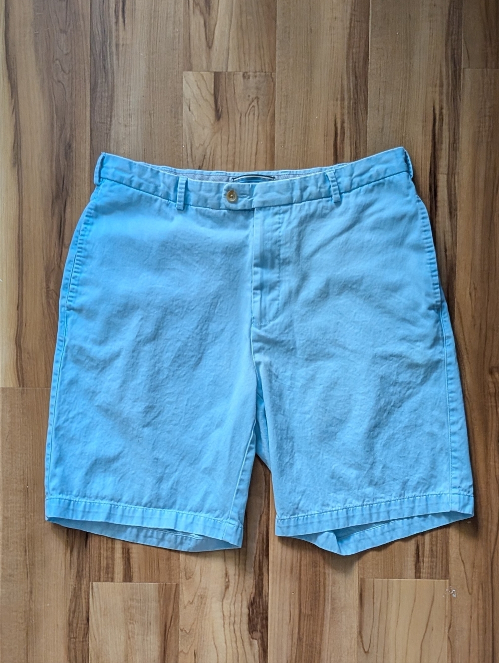 Peter Millar Men's Light Blue Cotton Chino Shorts - 34 Waist 9" Inseam